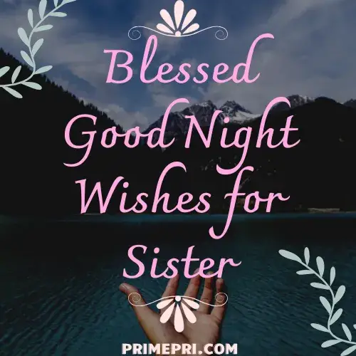 Blessed Good Night Wishes for Sister
