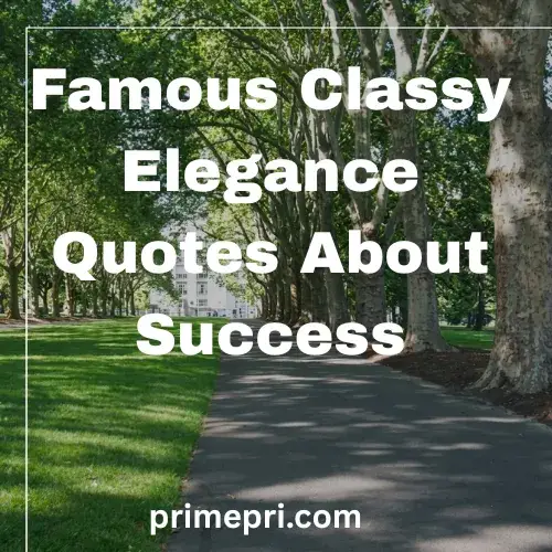 Famous Classy Elegance Quotes About Success