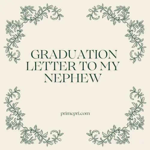 Graduation Letter To My Nephew