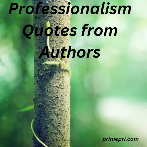 Professionalism Quotes from Authors