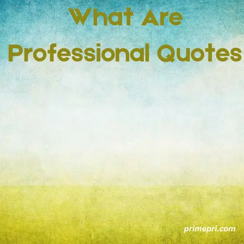What Are Professional Quotes