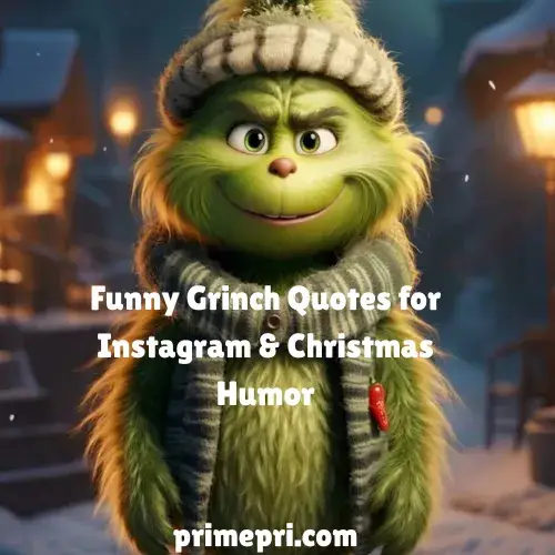 Funny Grinch Quotes for Instagram & Christmas Humor