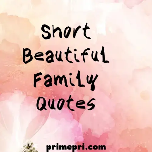 Short Beautiful Family Quotes