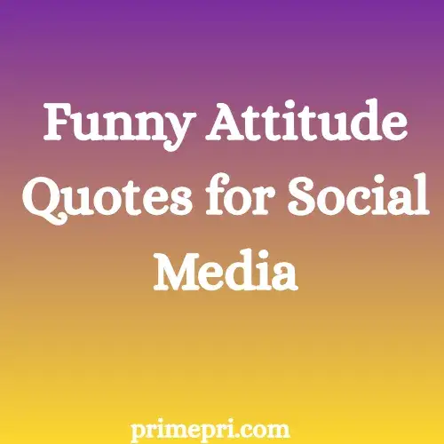 Funny Attitude Quotes for Social Media