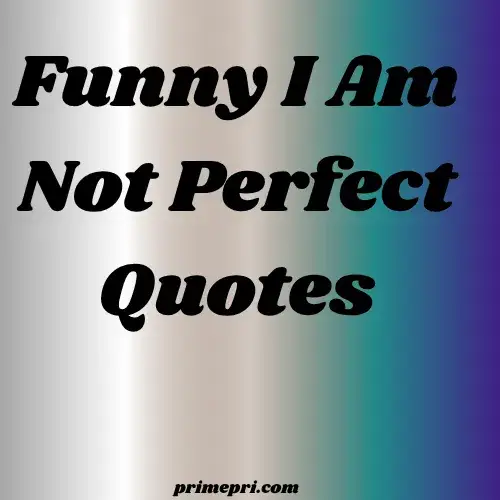 Funny I Am Not Perfect Quotes