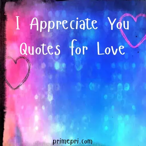 I Appreciate You Quotes for Love