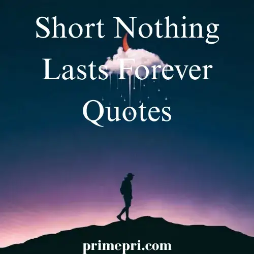 Nothing Lasts Forever Quotes for Love & Social Media