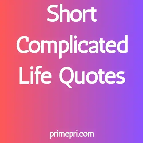 Short Complicated Life Quotes