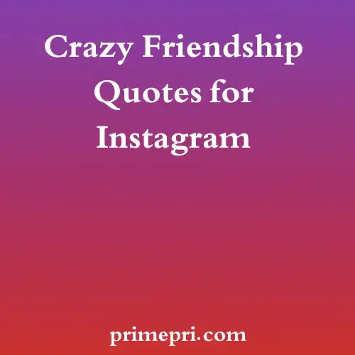 Crazy Friendship Quotes for Instagram