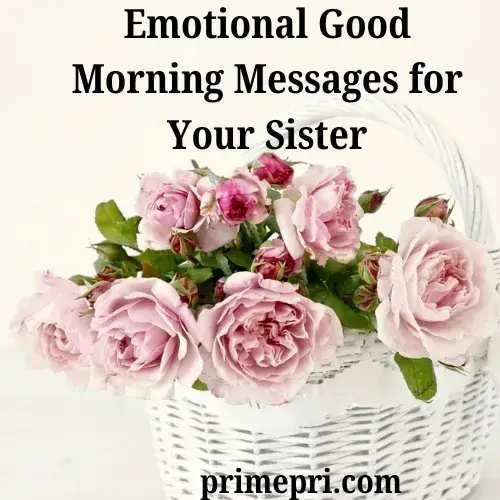 Emotional Good Morning Messages for Your Sister