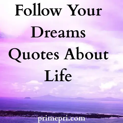 Follow Your Dreams Quotes About Life