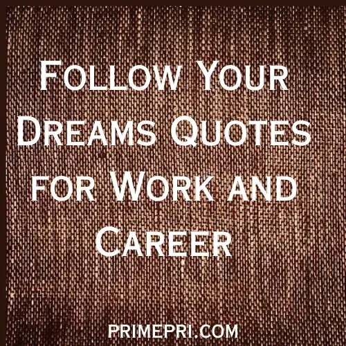 Follow Your Dreams Quotes for Work and Career