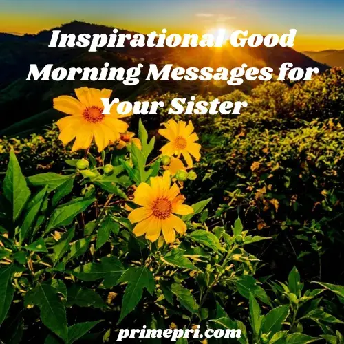 Inspirational Good Morning Messages for Your Sister