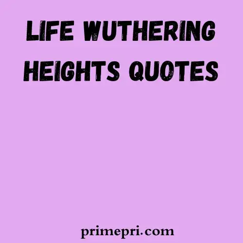 Life Wuthering Heights Quotes