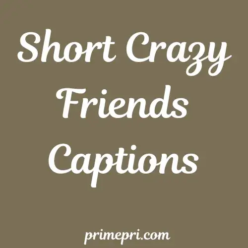 Short Crazy Friends Captions