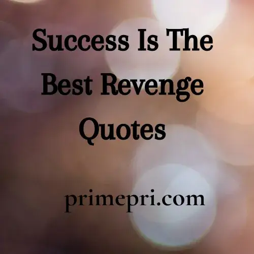 Success Is The Best Revenge Quotes
