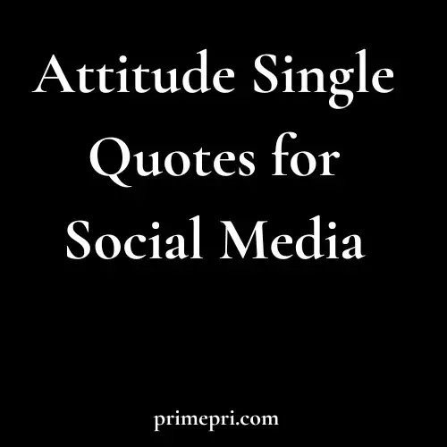 Attitude Single Quotes for Social Media