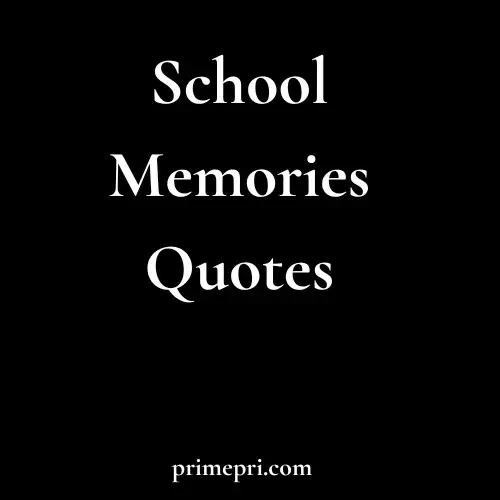 School Memories Quotes