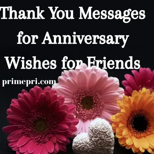 Thank You Messages for Anniversary Wishes for Friends