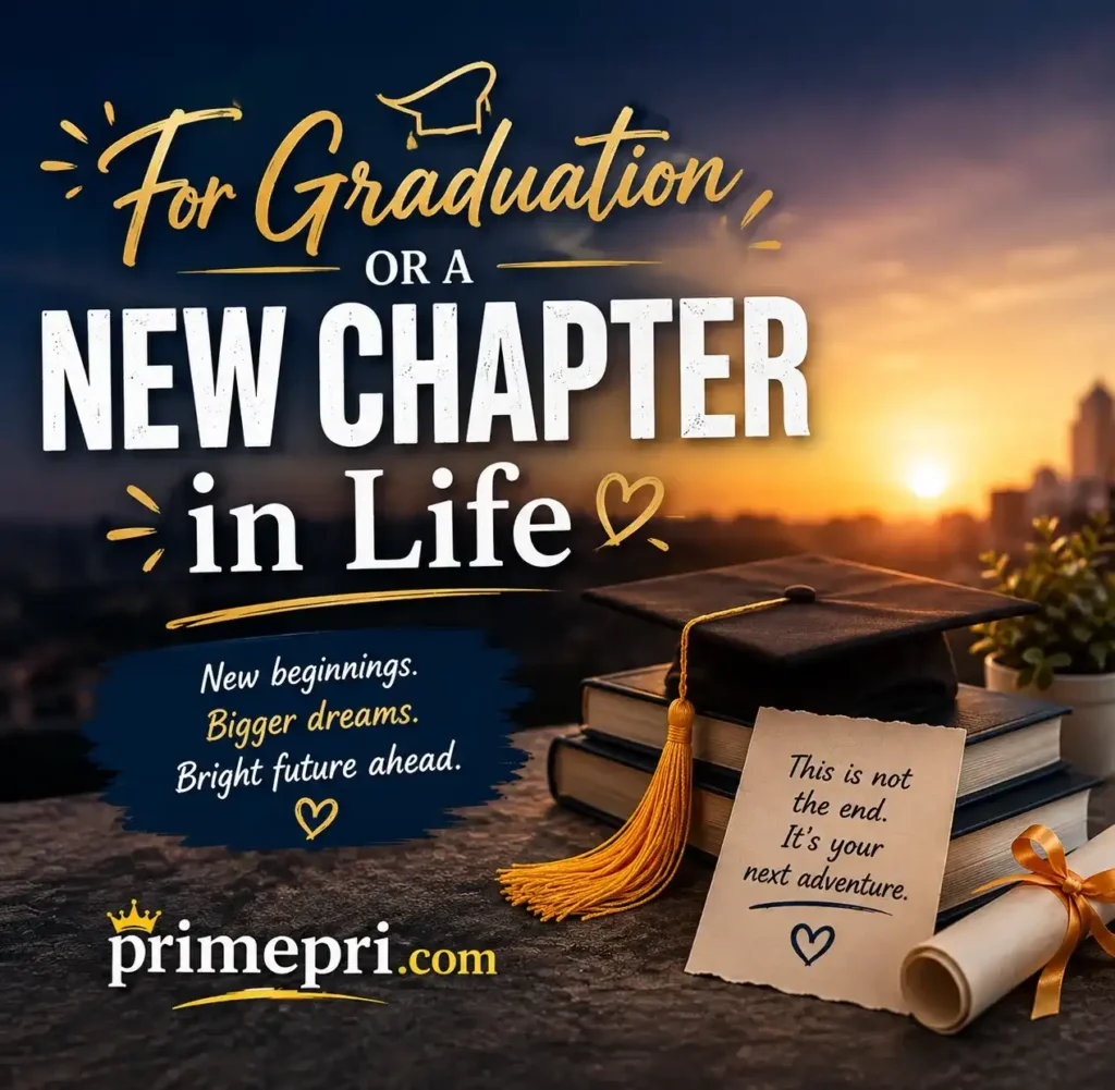 For Graduation or a New Chapter in Life
