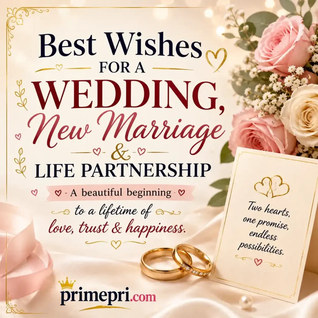 For a Wedding, New Marriage or Life Partnership