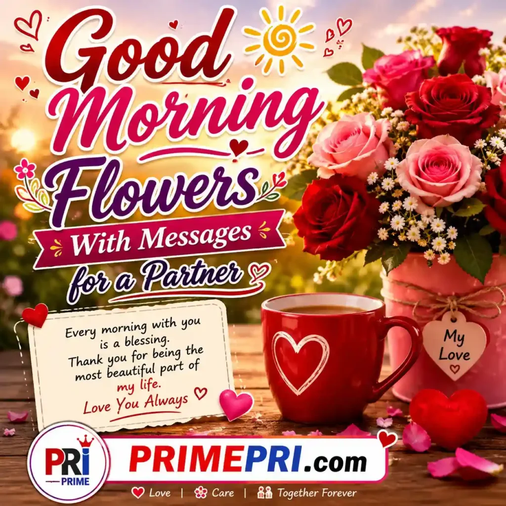 Good Morning Flowers With Messages for a Partner