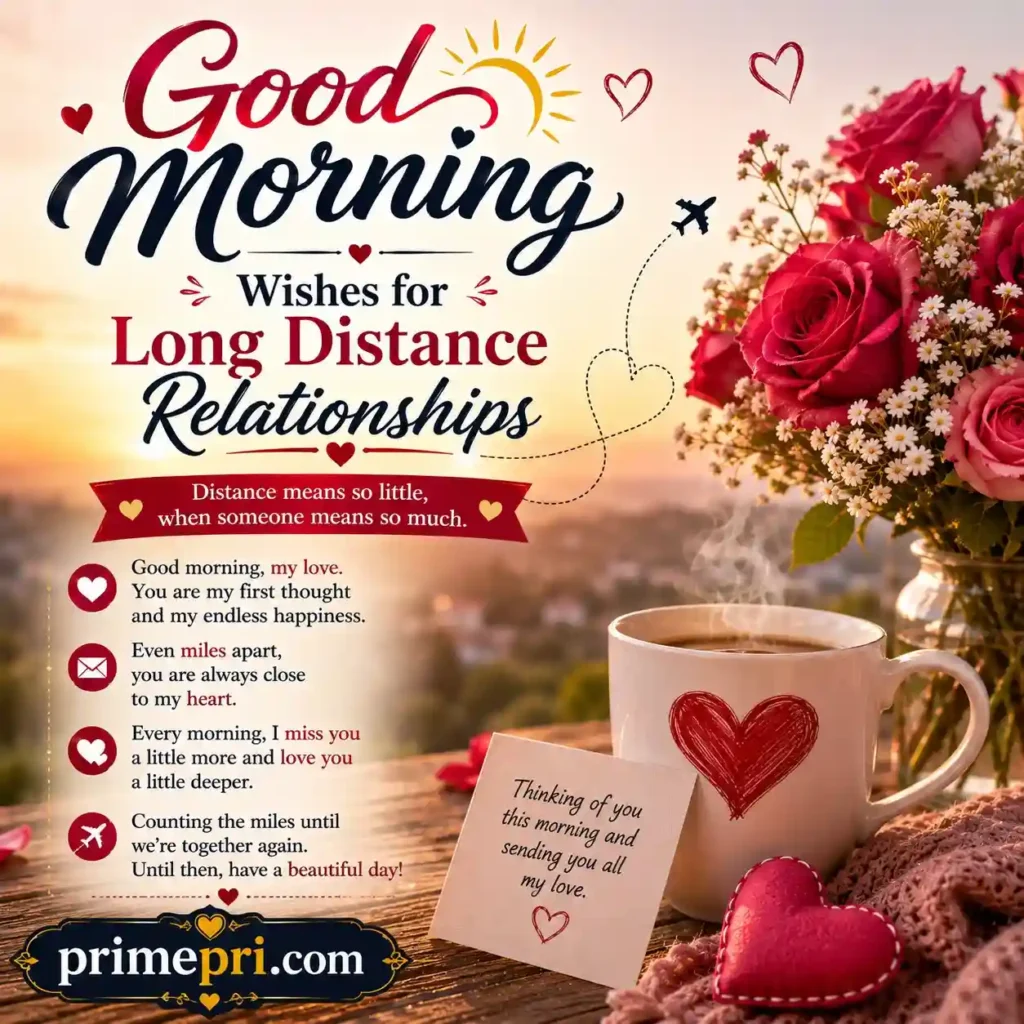 Good Morning Wishes for Long Distance Relationships