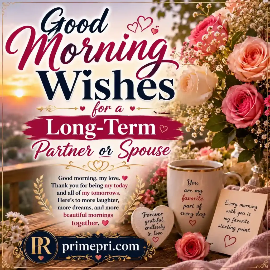 Good Morning Wishes for a Long-Term Partner or Spouse