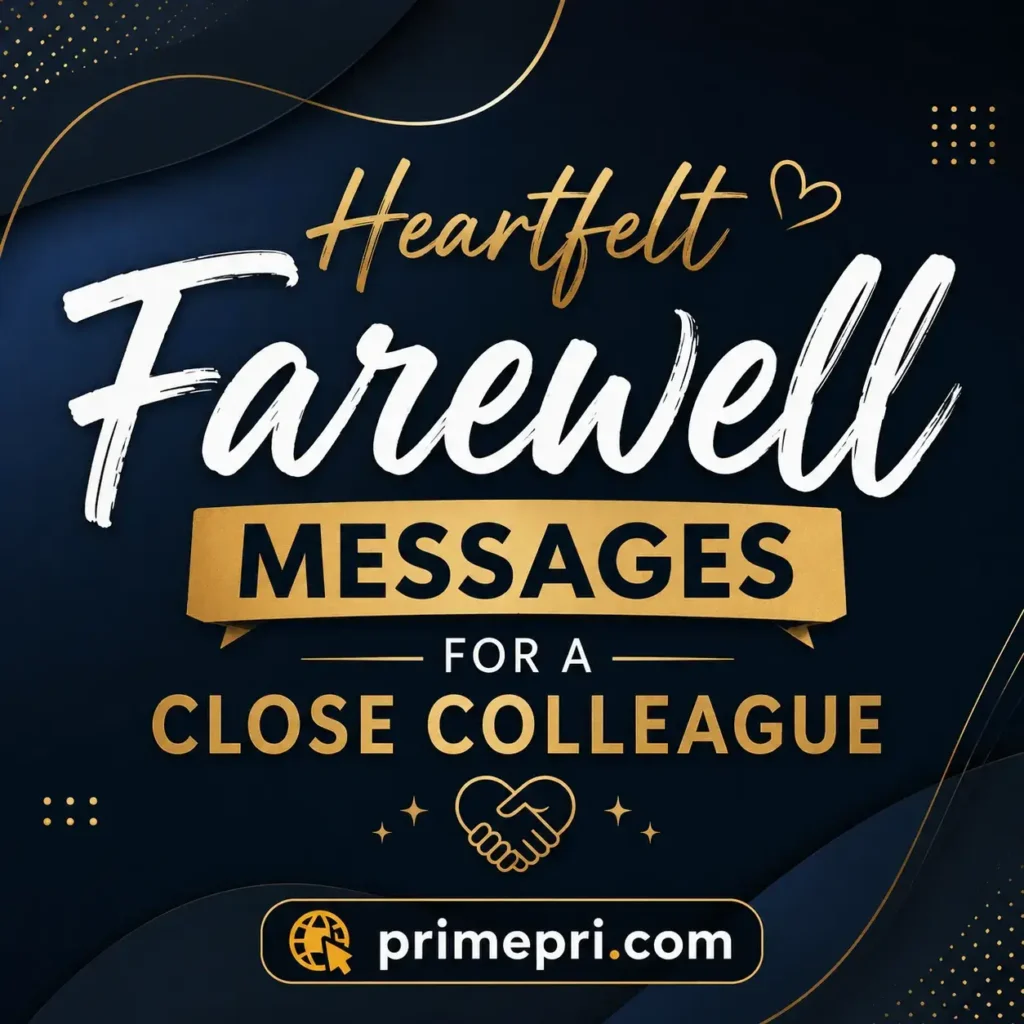 Heartfelt Farewell Messages for a Close Colleague