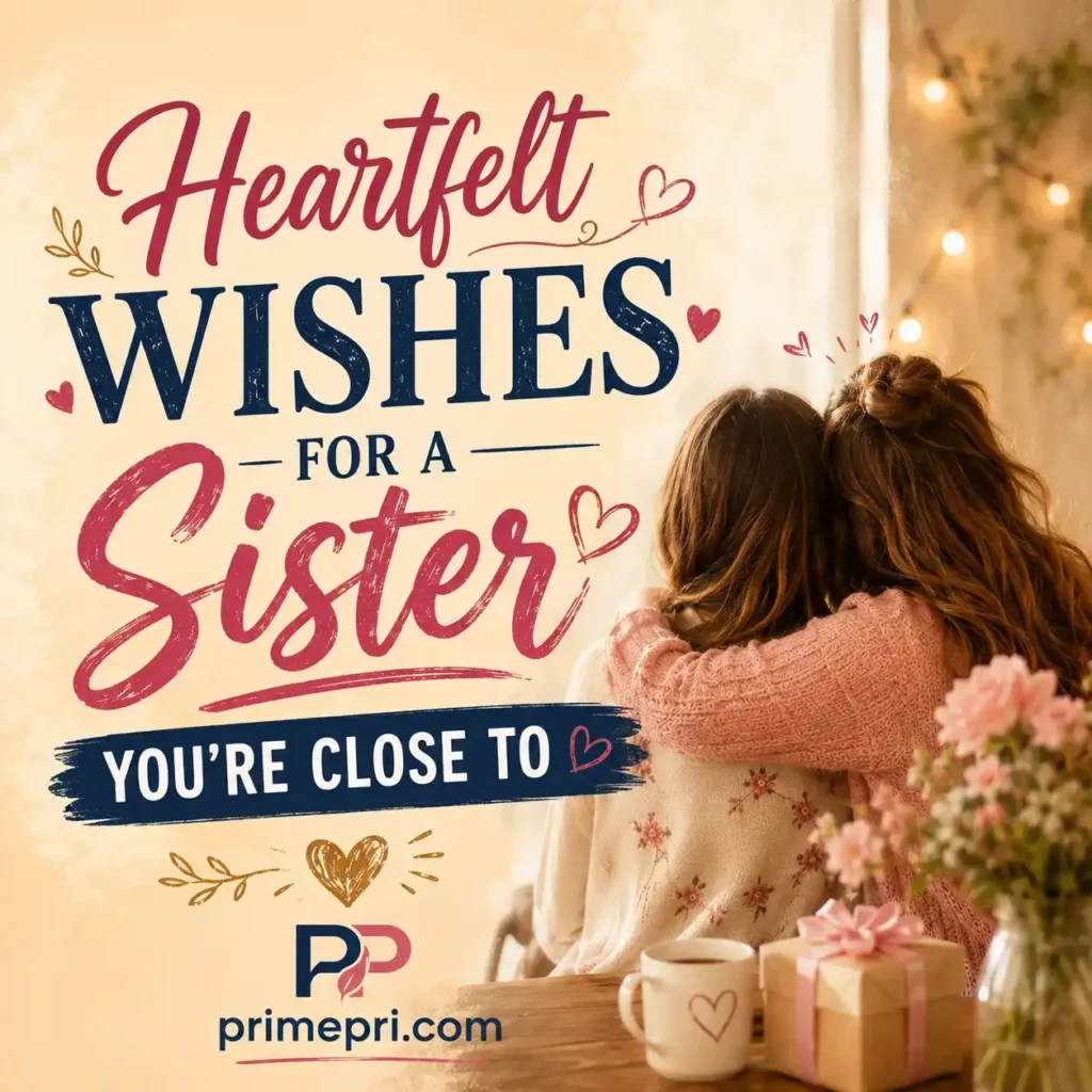 Heartfelt Wishes For A Sister You're Close To