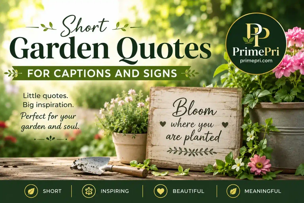 Short Garden Quotes for Captions and Signs