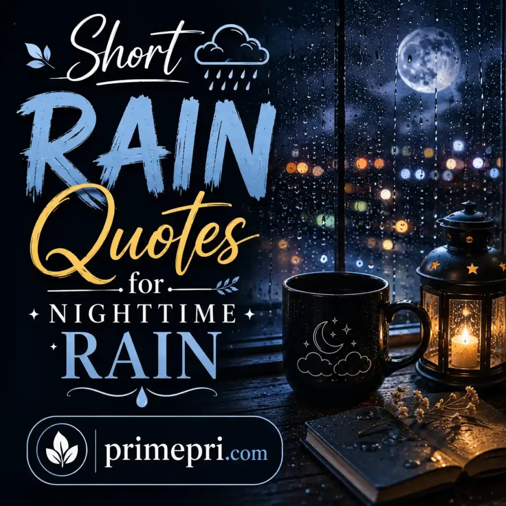 Short Rain Quotes for Nighttime Rain