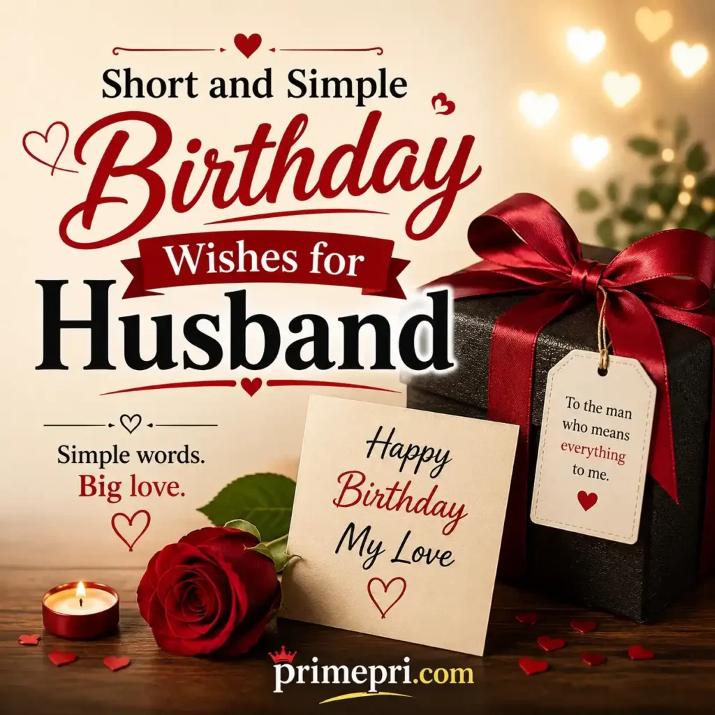 Short and Simple Birthday Wishes for Husband