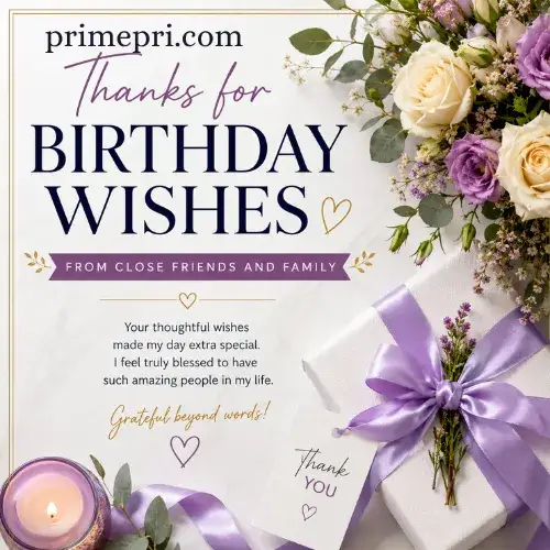 Thanks for Birthday Wishes From Close Friends and Family