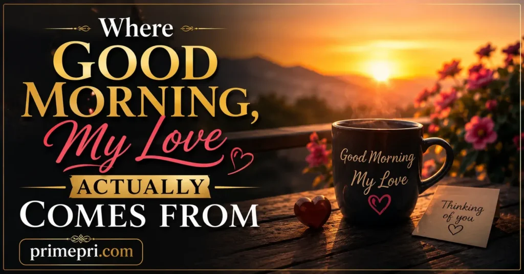 Where Good Morning, My Love Actually Comes From