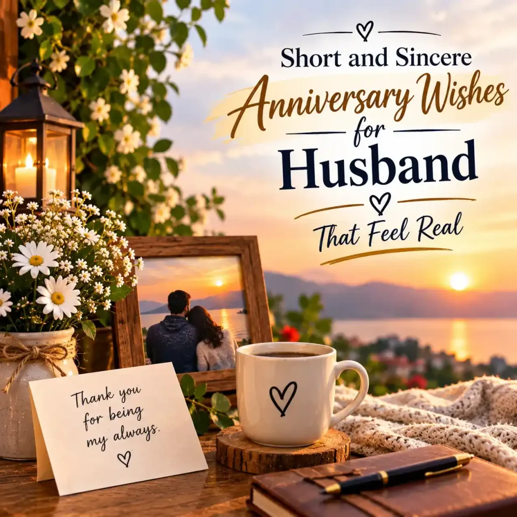 Short and Sincere Anniversary Wishes for Husband
